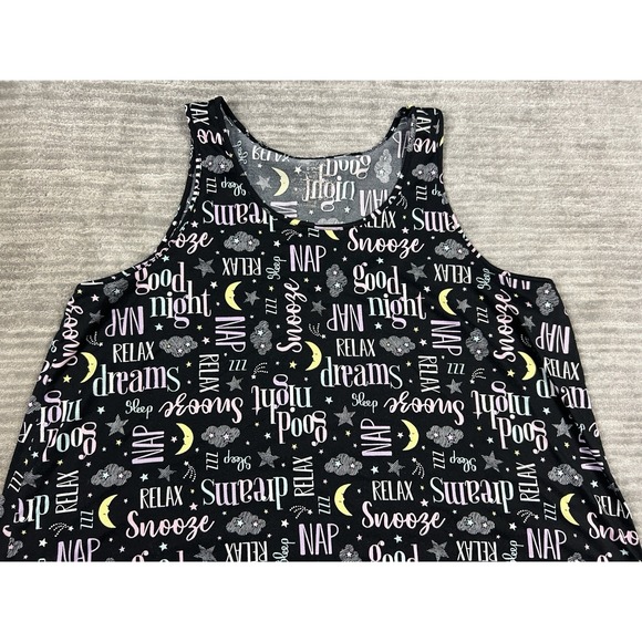 Joyspun Pajama Set Womens XL Black Shorts Sleeveless Polyester Blend Sleep Wear - Picture 3 of 16